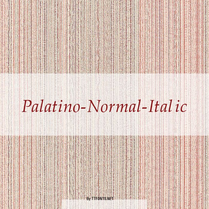 Palatino-Normal-Italic example